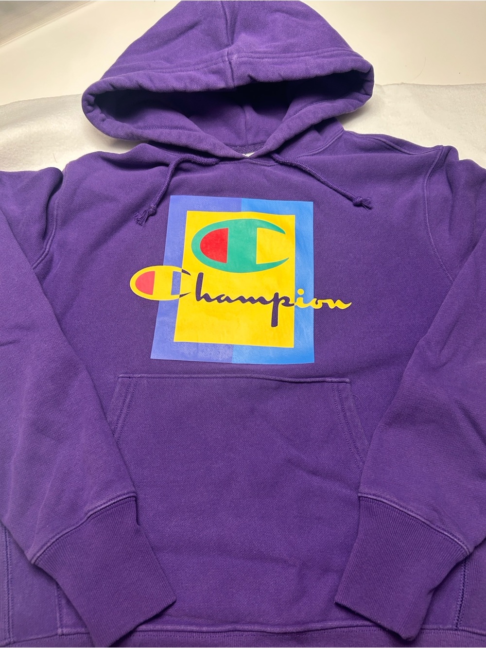 Champion Reverse Weave Purple Hoodie • Unisex 90s Style Graphic Retro Streetwear